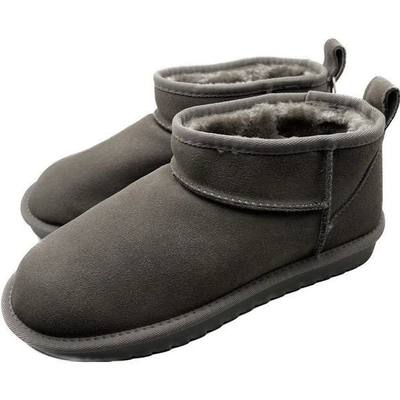 CUSHIONAIRE Women's cozy genuine suede pull on boot +Memory Foam 9 Grey - Picture 1 of 5